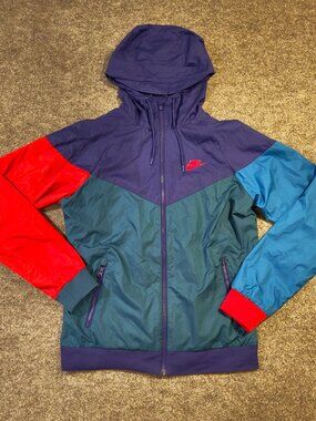 Nike Multicolor Hooded Windbreaker Men’s S